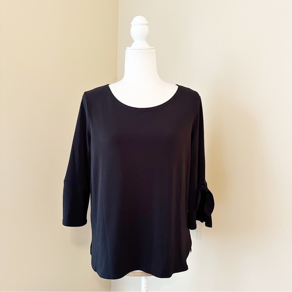 Clara Sun Woo Tie Ruffle Sleeve Knit Top - Small - Picture 10 of 10